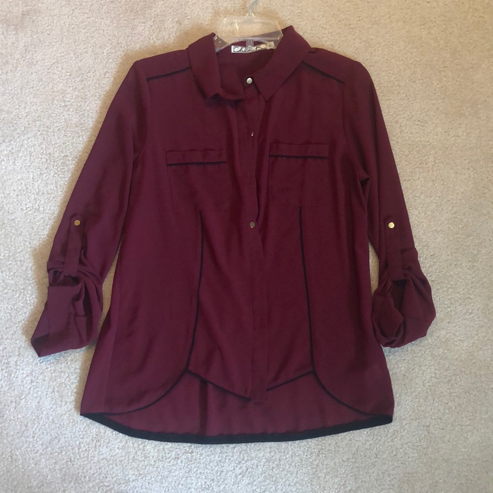 Maroon Button Down